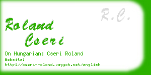 roland cseri business card